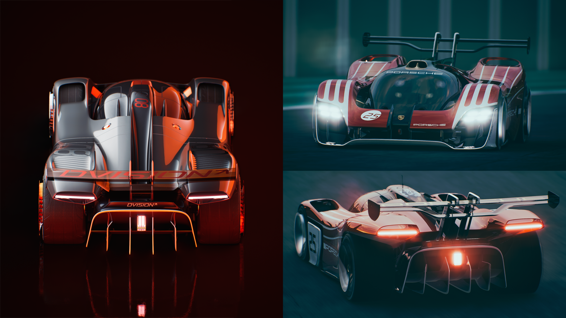 Porsche Dual Spine telephoto visualization